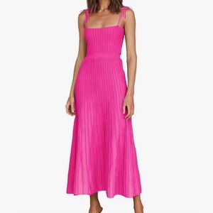 Elegant Pink Sleeveless Dress